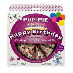 The Lazy Dog Pup-Pie original birthday-treat ready for a dog's celebration