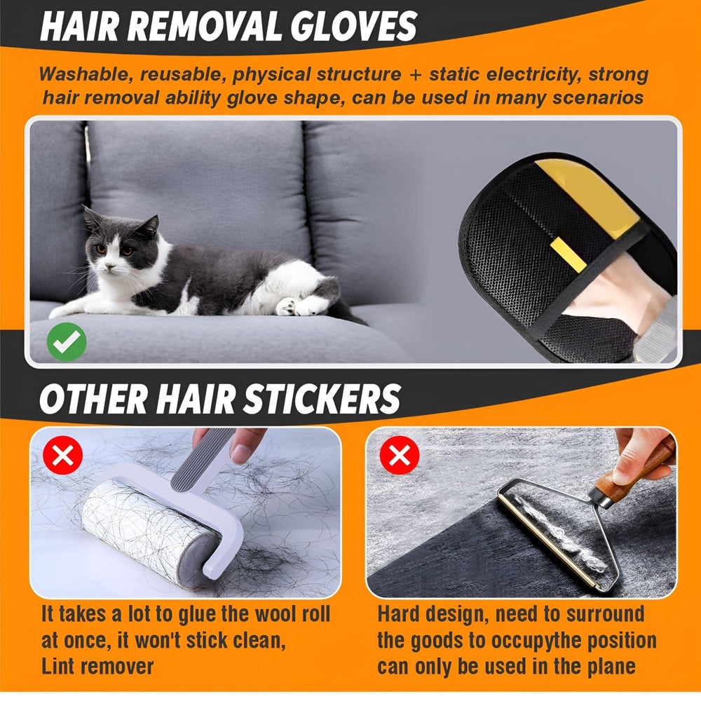The Magic Brush glove is washable and durable for long-term use