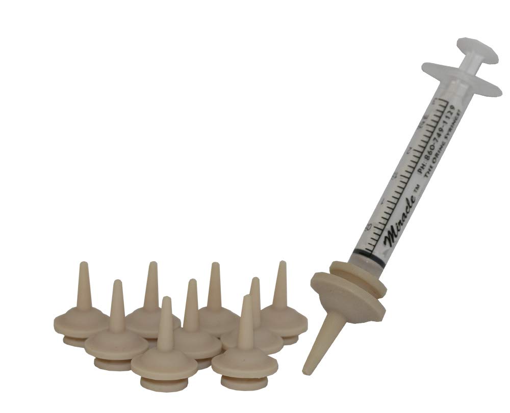 The Miracle Nipple original package 10 with syringe aids gentle feeding for small pets