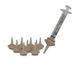 The Miracle Nipple original package 10 with syringe aids gentle feeding for small pets
