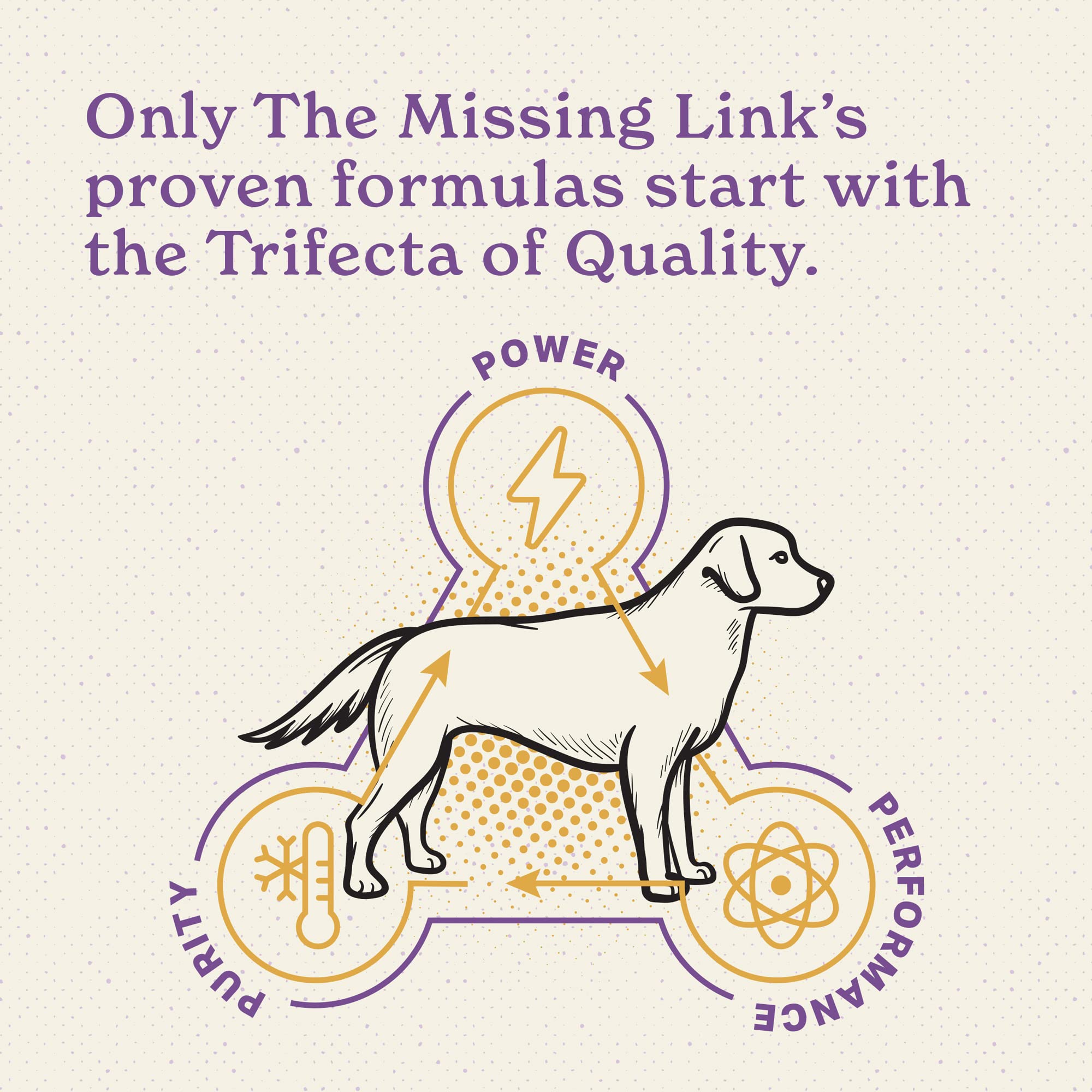 The Missing Link USA-made stamp reinforces quality and veterinarian-formulated care