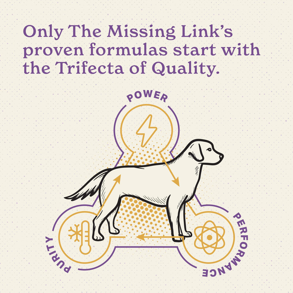 The Missing Link USA-made stamp reinforces quality and veterinarian-formulated care