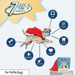 The Missing Link Smartmouth dental chew texture close-up with bristle ridges for cleaning