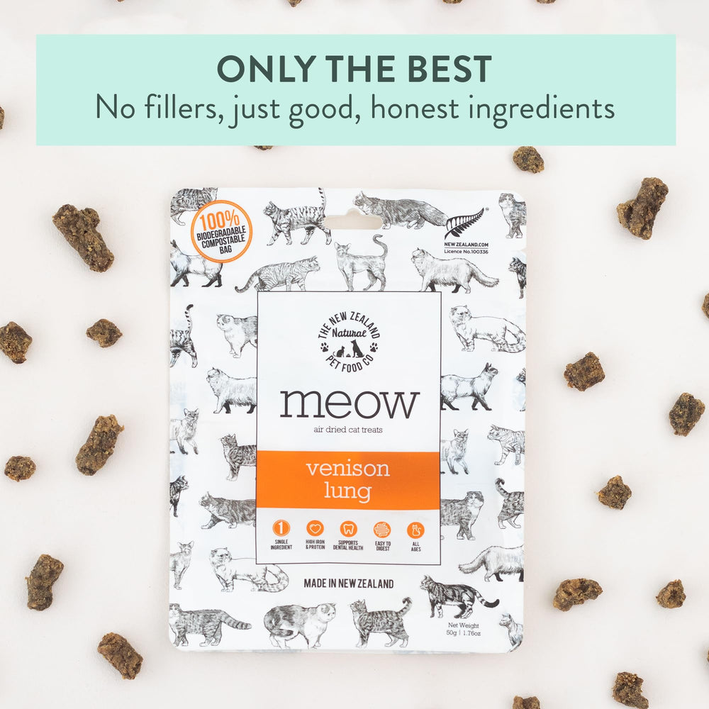 The New Zealand Natural Pet Food Co Meow all-life-stages snack – suitable for kittens to seniors