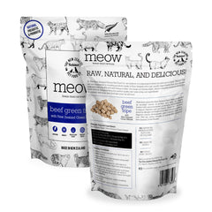 The New Zealand Natural Pet Food Co Meow freeze-dried cat treats with green mussels for joint health.