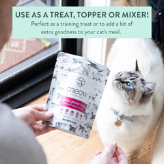 The New Zealand Natural Pet Food Co MEOW lamb green tripe detail shows natural ingredients