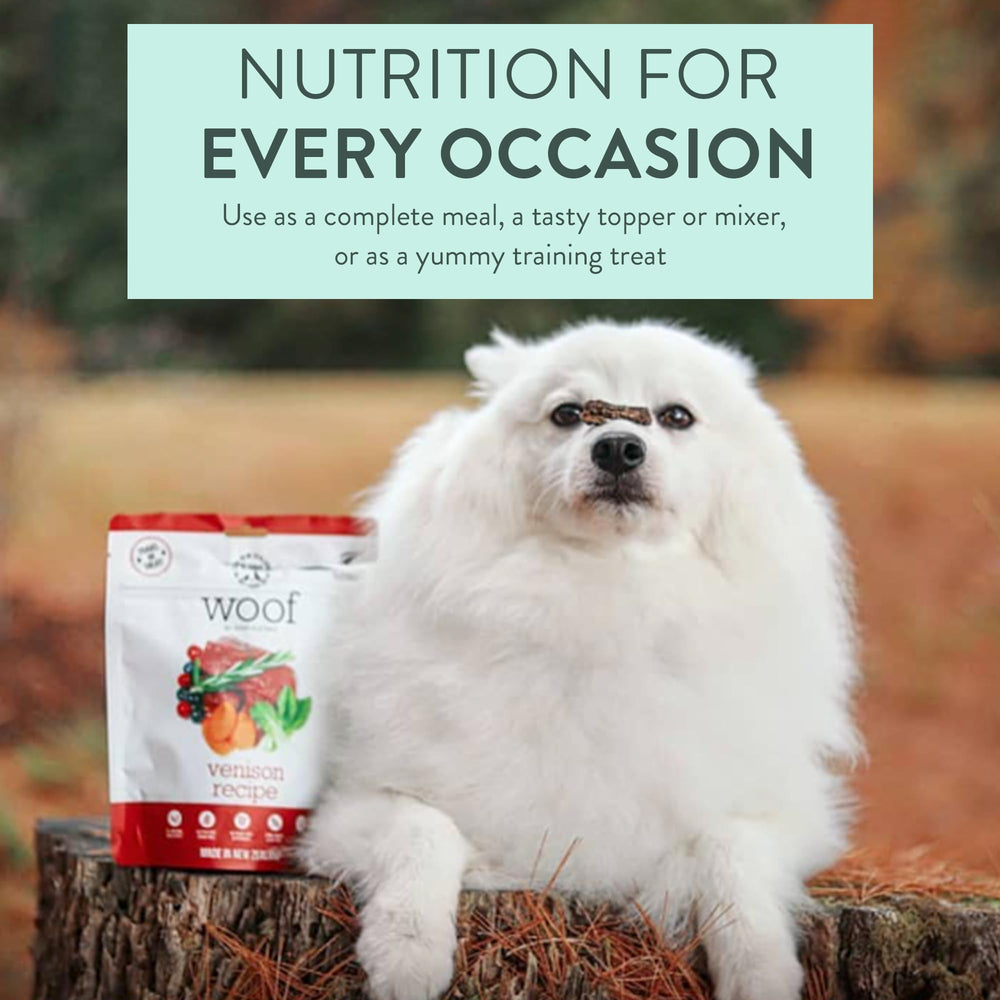 The New Zealand Natural Pet Food Co training reward venison snack boosts focus during training