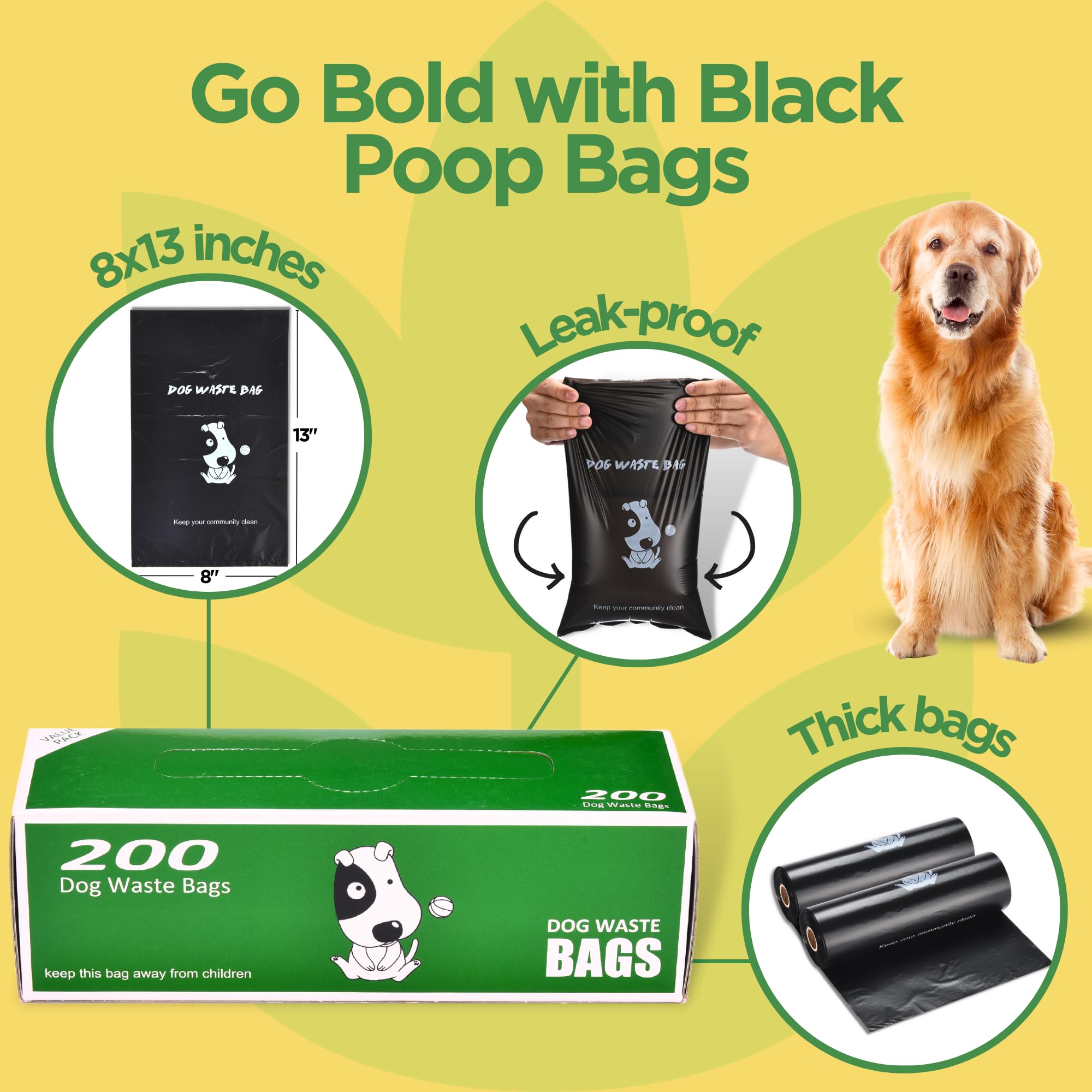 The Original Poop Bags extra-large leak-proof bags during messy cleanups