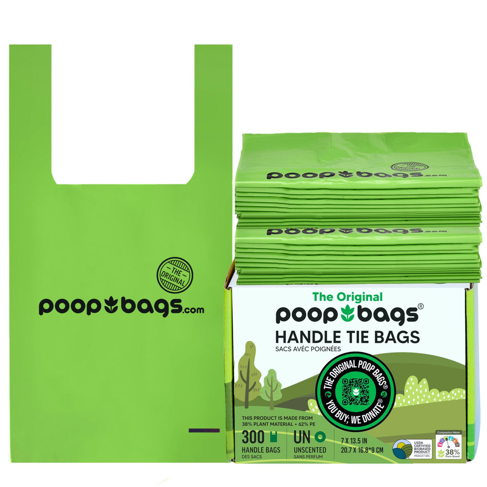 The Original Poop Bags plant-based materials offer eco-friendly disposal for dog owners.
