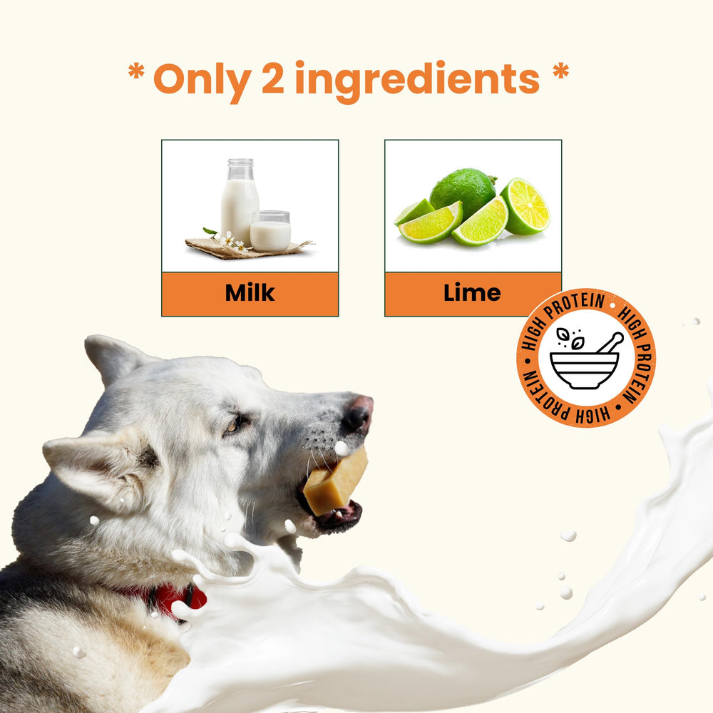The Safe Dog Chew Company Yak cheese Himalayan dog chews highlights natural ingredients