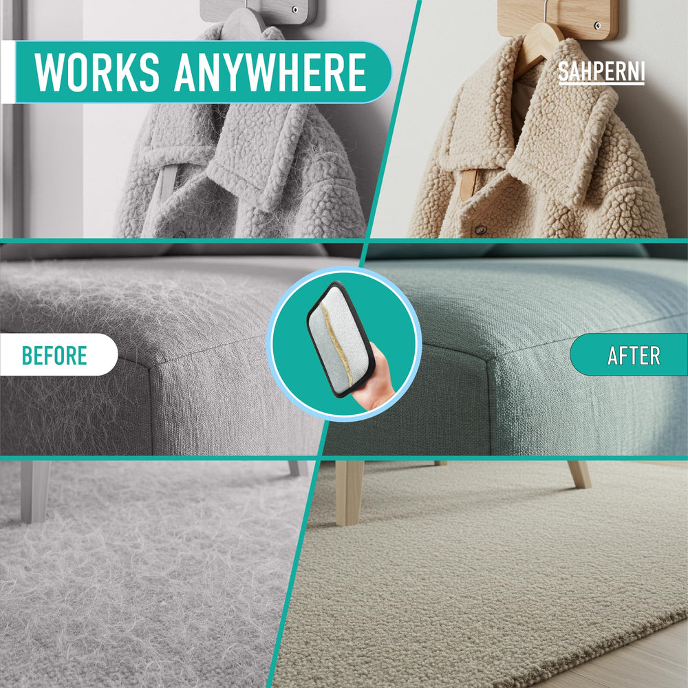 THE SAHPERNI glove on bedding for easy pet fur removal