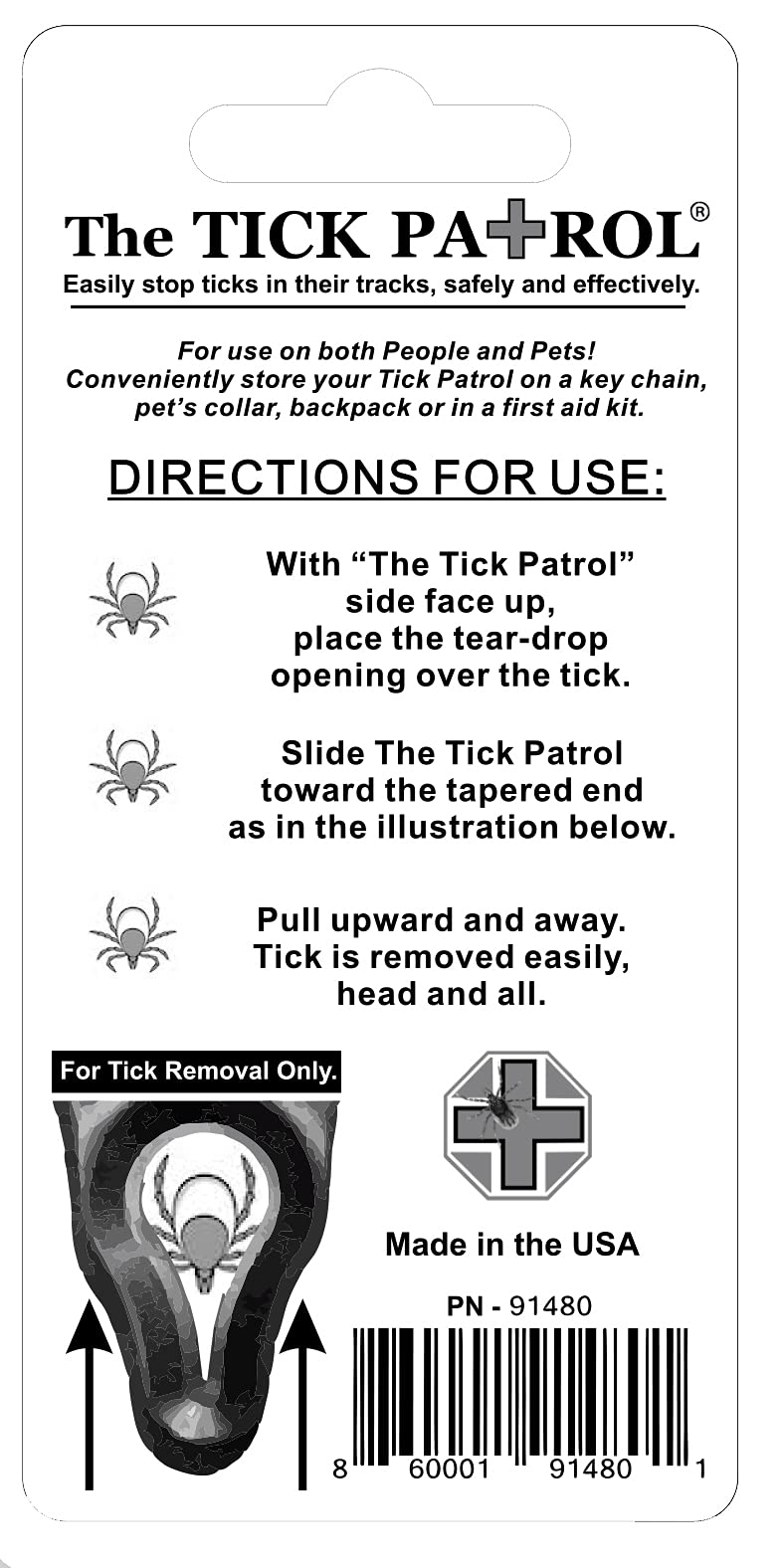 The Tick Patrol tick remover pocket-compact design for travel