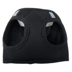 The Worthy Dog Step-In Harness back view highlights strong hook-and-loop closure for secure fitting.