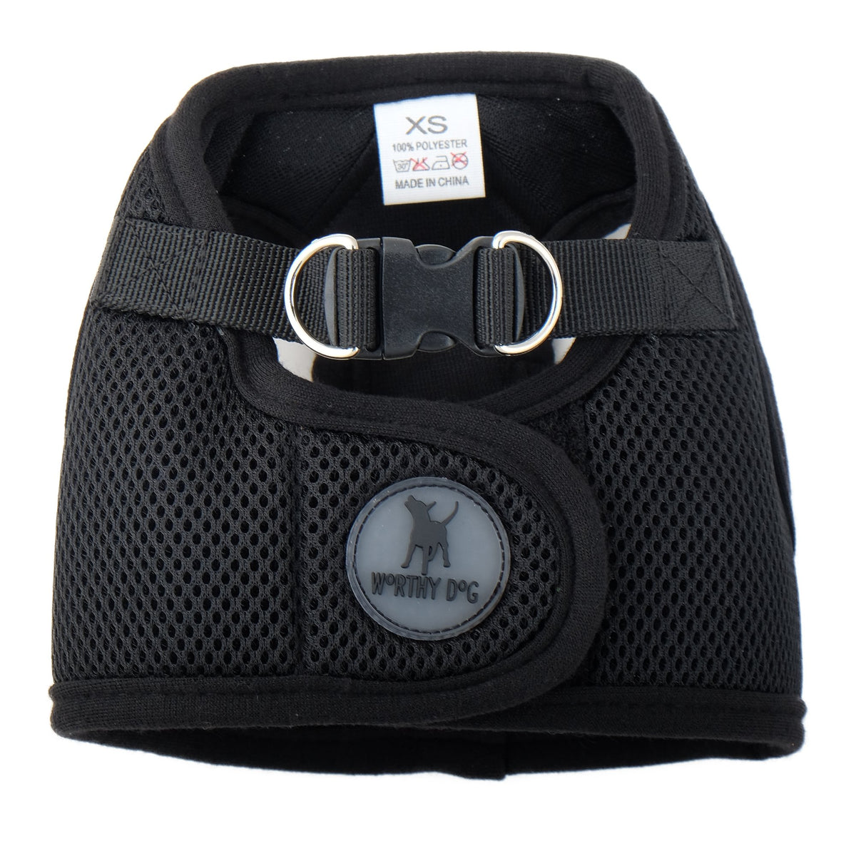 The Worthy Dog Step-In Harness side view shows breathable mesh for cool, comfortable walks.