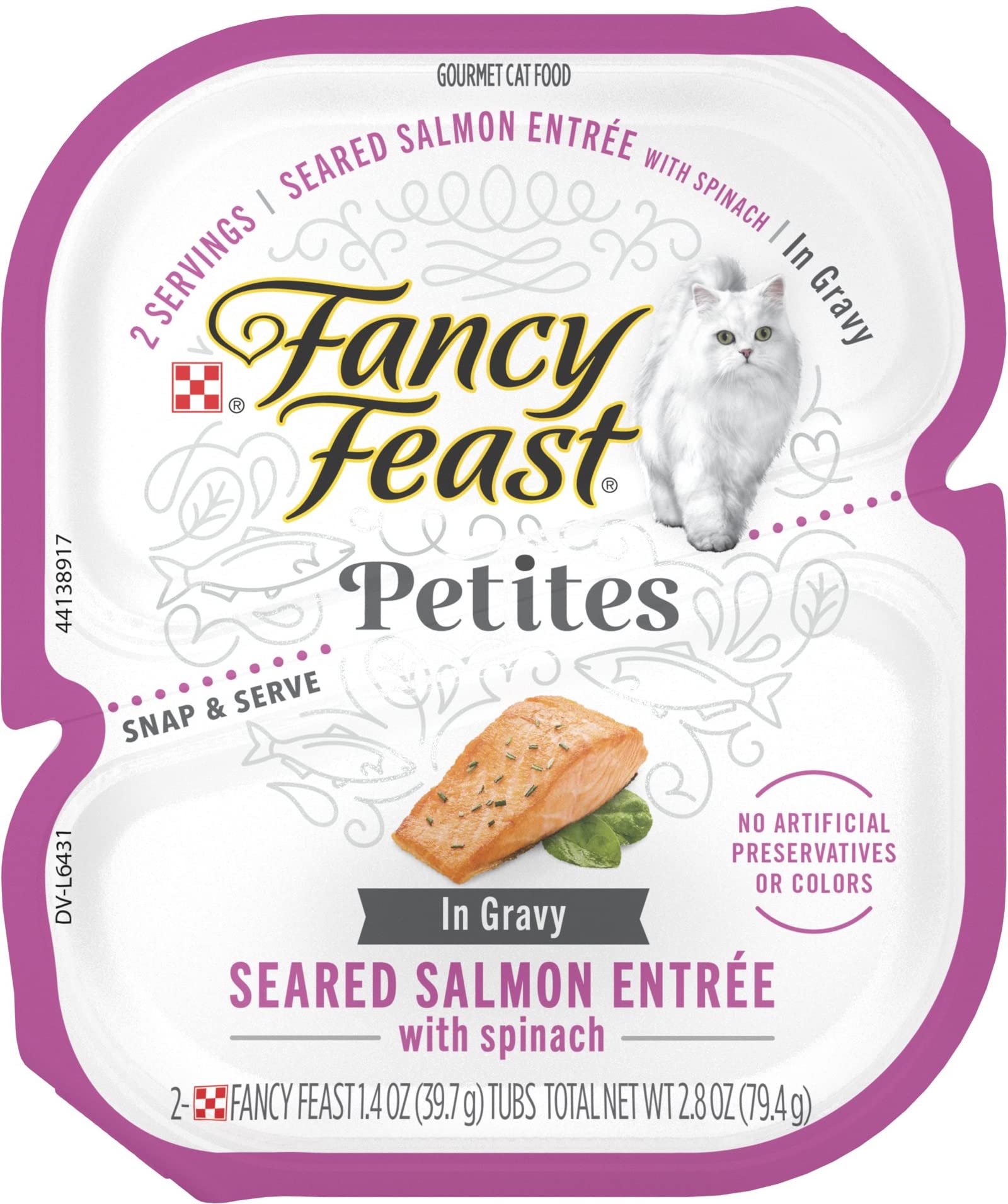 The Drayce Place Fancy Feast seared salmon in gravy twin-pack tray for easy serving and satisfying meals.