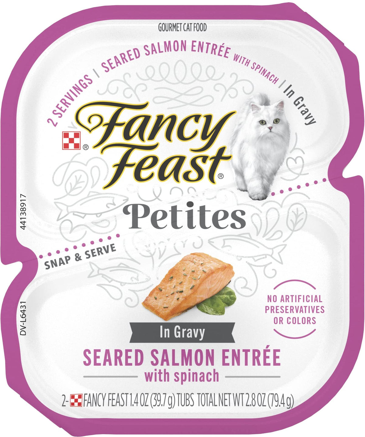 The Drayce Place Fancy Feast seared salmon in gravy twin-pack tray for easy serving and satisfying meals.