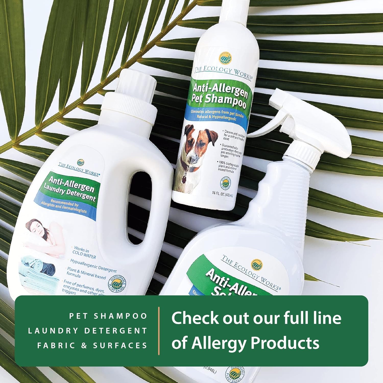 The Ecology Works pet smells fresh after shampooing with lasting protection.