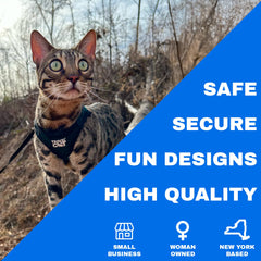 The Fat Cat Emerald Explorer leash extended demonstrates a 4-foot nylon leash for controlled exploration.