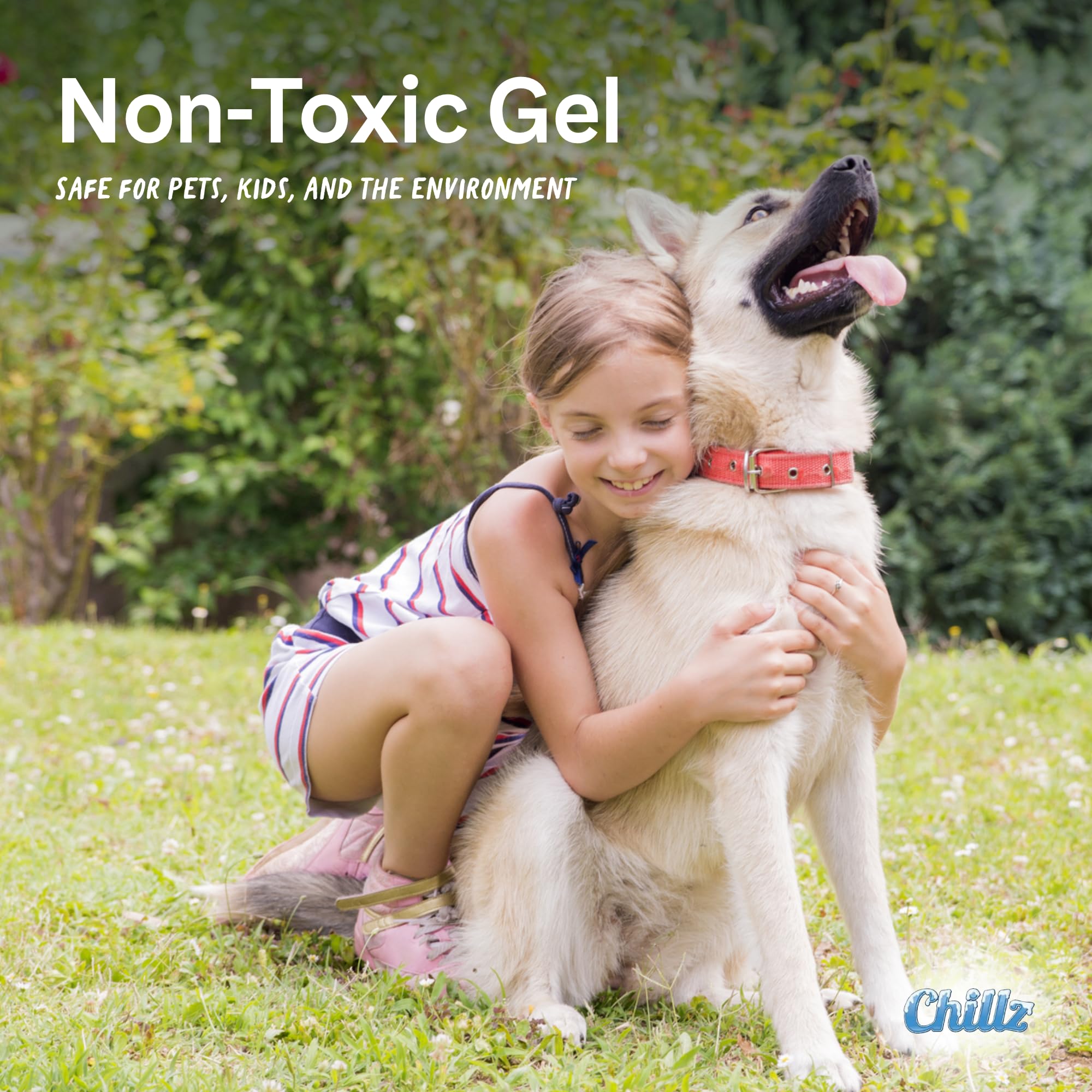 The Green Pet Shop Chillz gel mat nontoxic material ensures safe cooling for pets.