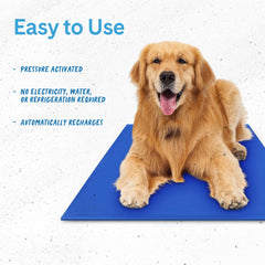 The Green Pet Shop Chillz gel mat travel-ready folds for easy packing and storage.