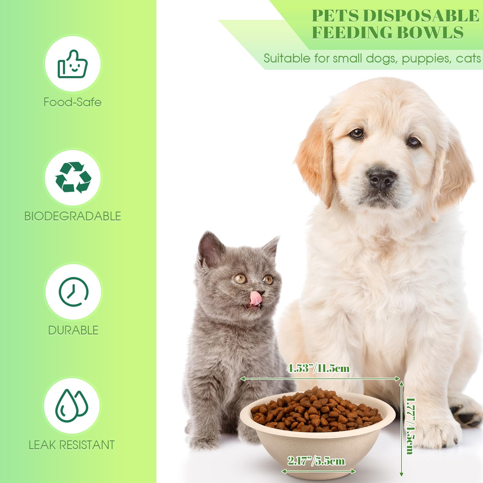 Thenshop 8oz pet bowls closeup shows sturdy embossing for spill resistance