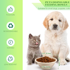 Thenshop 8oz pet bowls closeup shows sturdy embossing for spill resistance