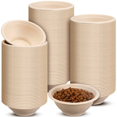 Thenshop 200pcs biodegradable pet bowls pack for convenient outdoor feeding