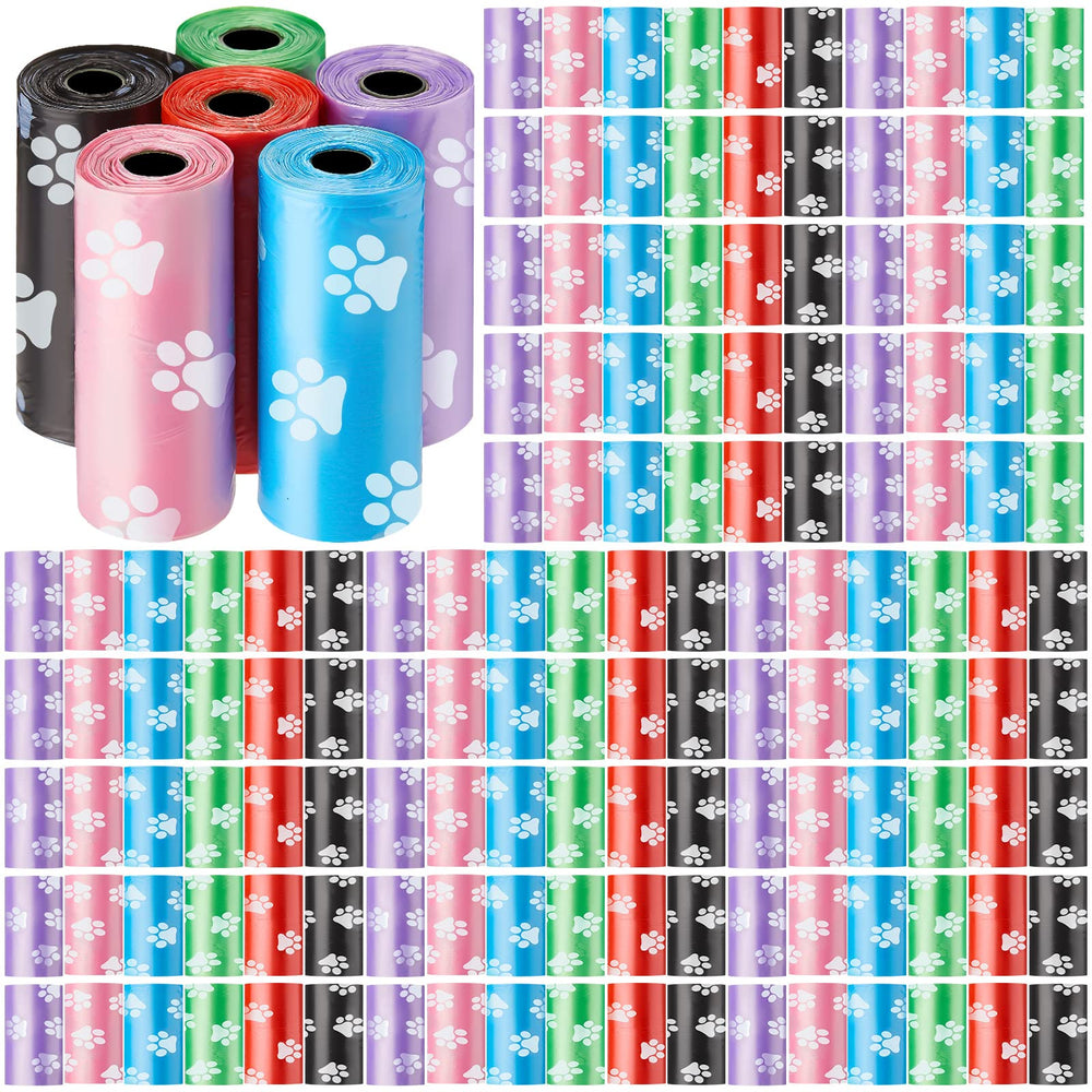 Thenshop dispenser-ready dog poop bags roll for quick cleanups on walks.