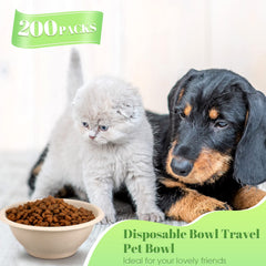 Thenshop disposable pet bowls for outdoor use, quick cleanup after meals