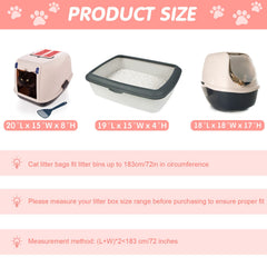 Thenshop jumbo cat pan liners 36x18 in use, tied securely to prevent spills.