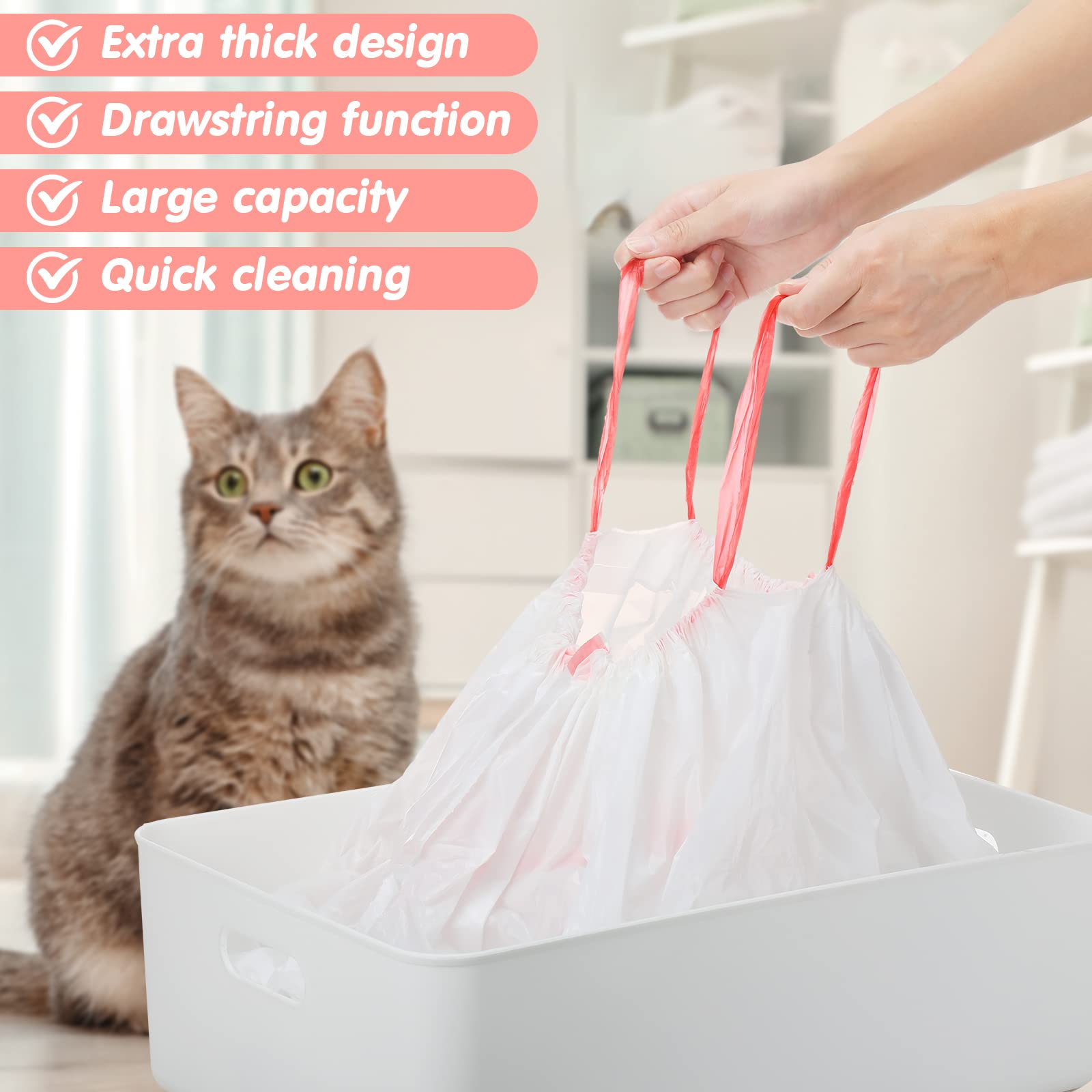 Thenshop jumbo cat pan liners 36x18 non-stick coating for easy removal.