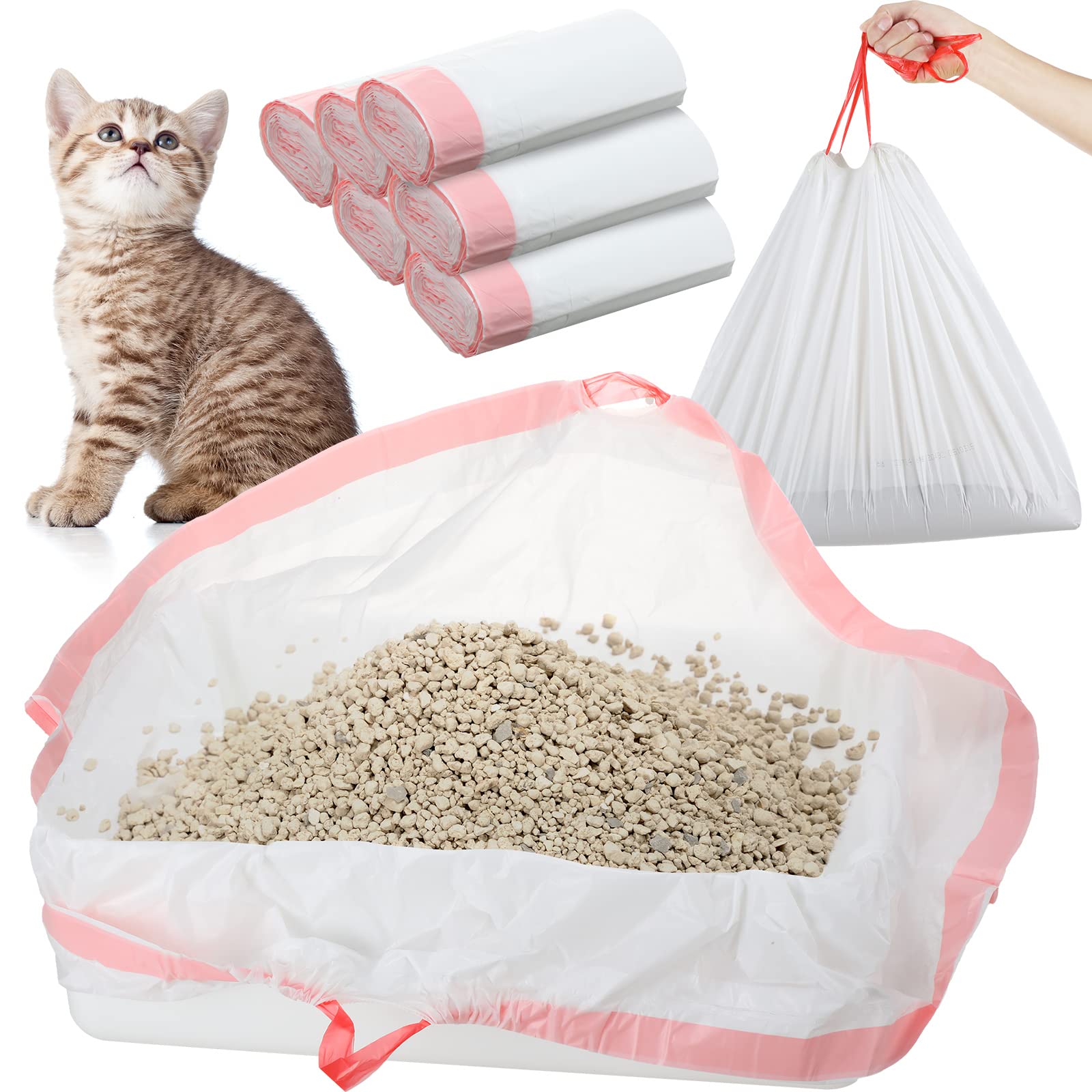Thenshop jumbo cat pan liners 36x18 packaged for easy, mess-free litter changes.