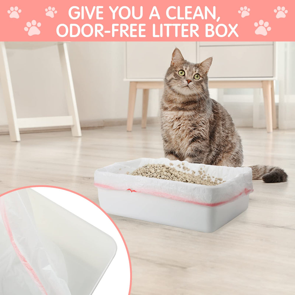 Thenshop jumbo cat pan liners 36x18 pink pack for stylish, tidy litter management.