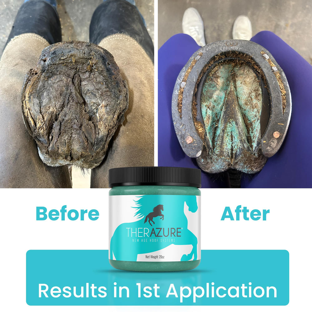 Therazure 20oz jar packaging enables multiple applications for busy barns.