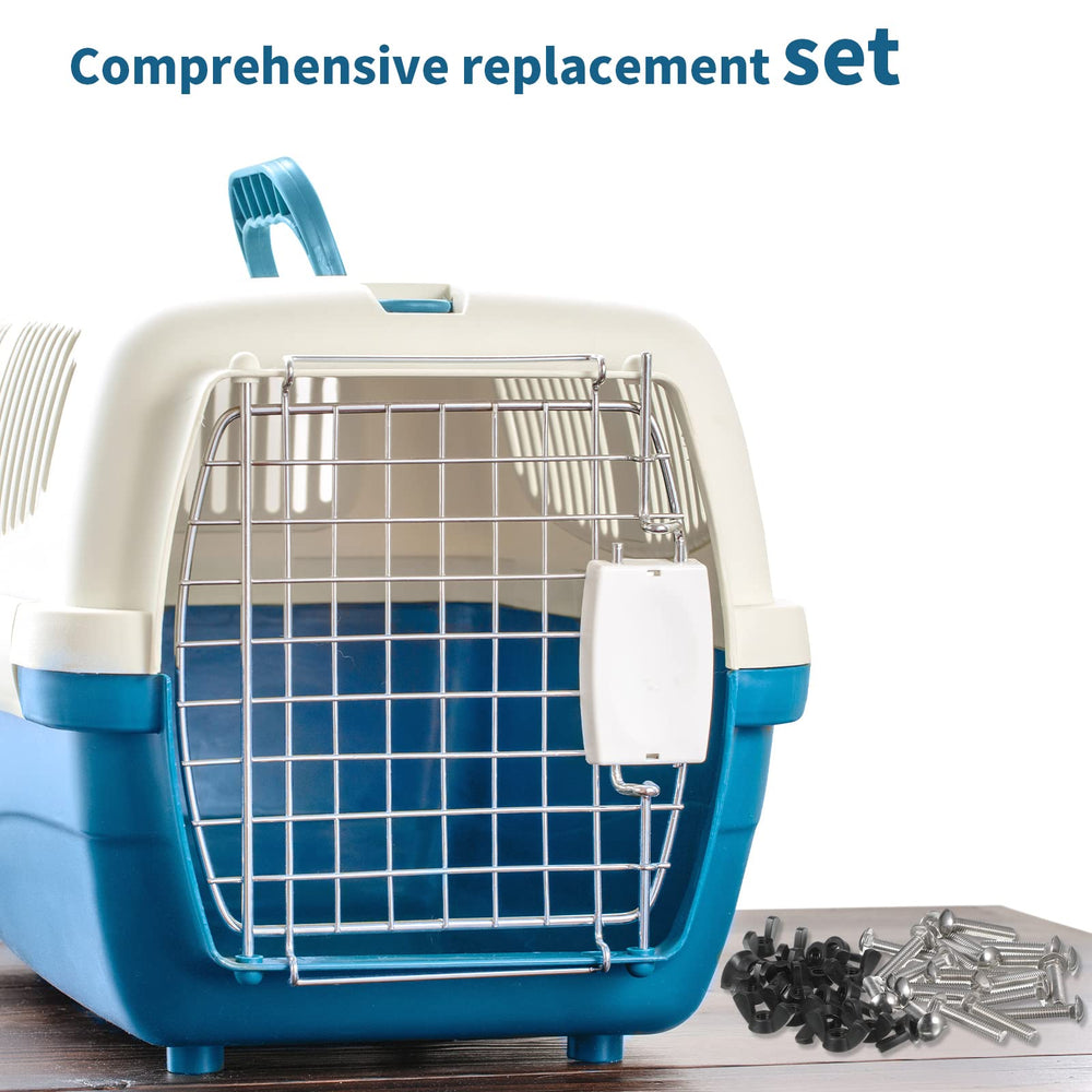 Therwen black sturdy fasteners visual indicates durable, universal fit for kennels.