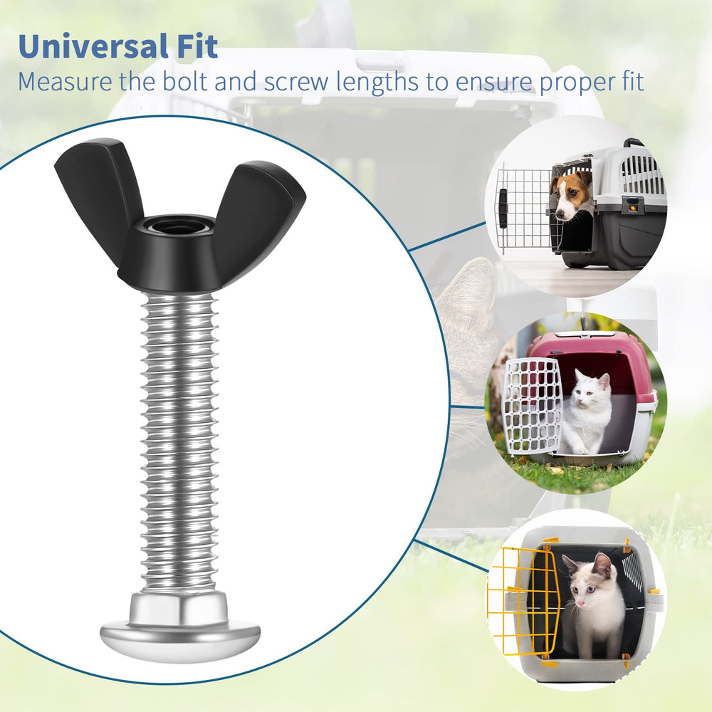 Therwen pet kennel hardware secure connect image demonstrating quick, tool-free installation.