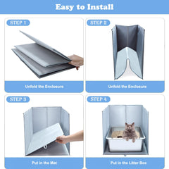 THINMUHAND cat litter enclosure folded storage folds flat for compact storage.