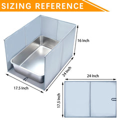 THINMUHAND cat litter enclosure splash guard protects floors during use.