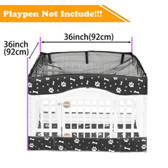 THINMUHAND dog playpen bottom pad 36in laid flat showing leak-proof cushioning