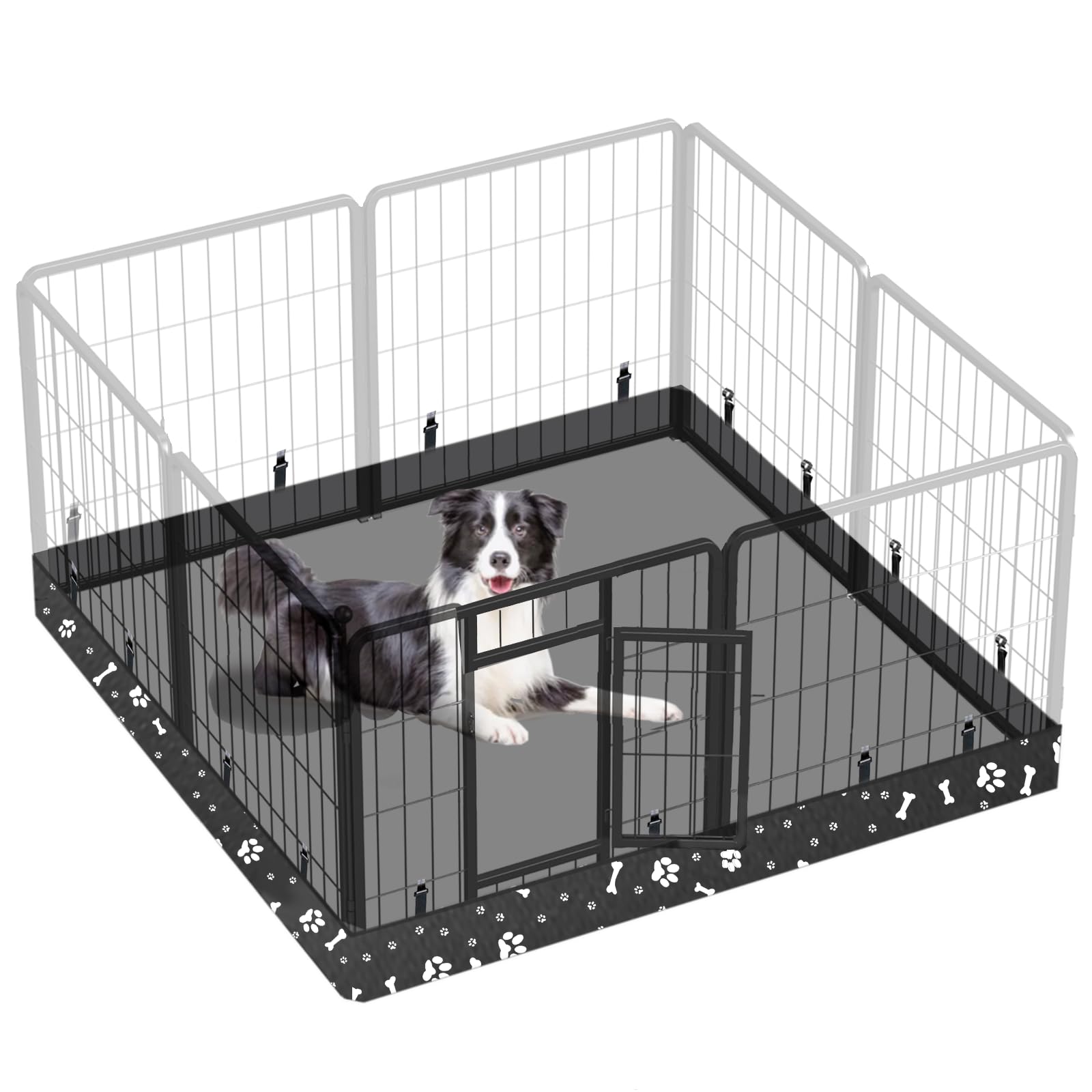 Thinmuhand dog playpen bottom pad 48 inch square keeps floors clean during play