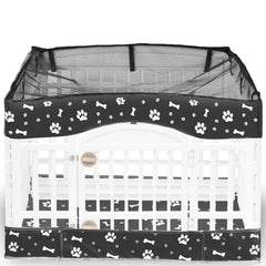 THINMUHAND dog playpen cover 36in front view with secure hoop-and-loop fit for easy setup