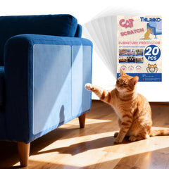 THLHKD 20Pcs cat scratch protector set shields furniture from claws while remaining nearly invisible