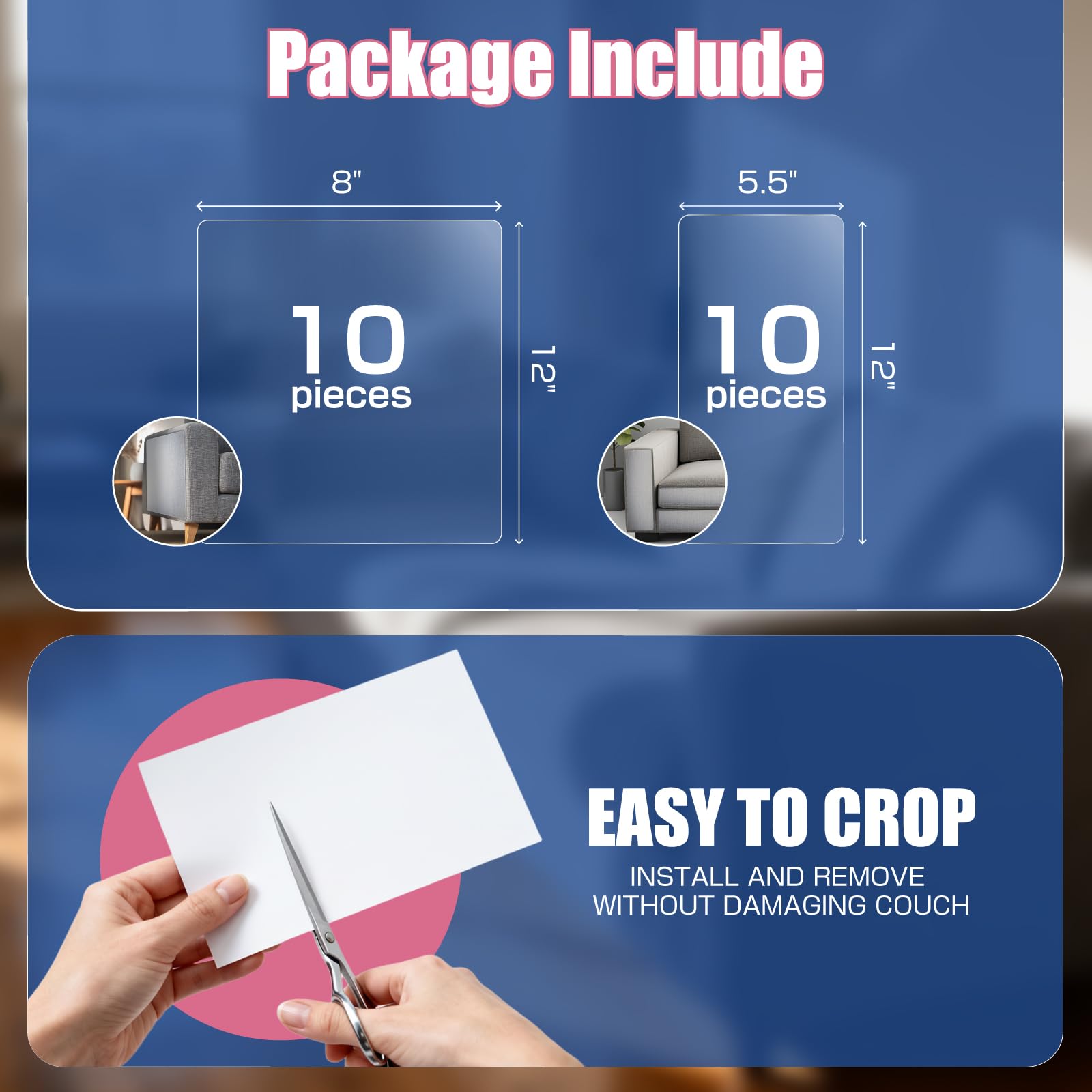 THLHKD 0-15 mm cat protector provides durable barrier against claws at sofa corners