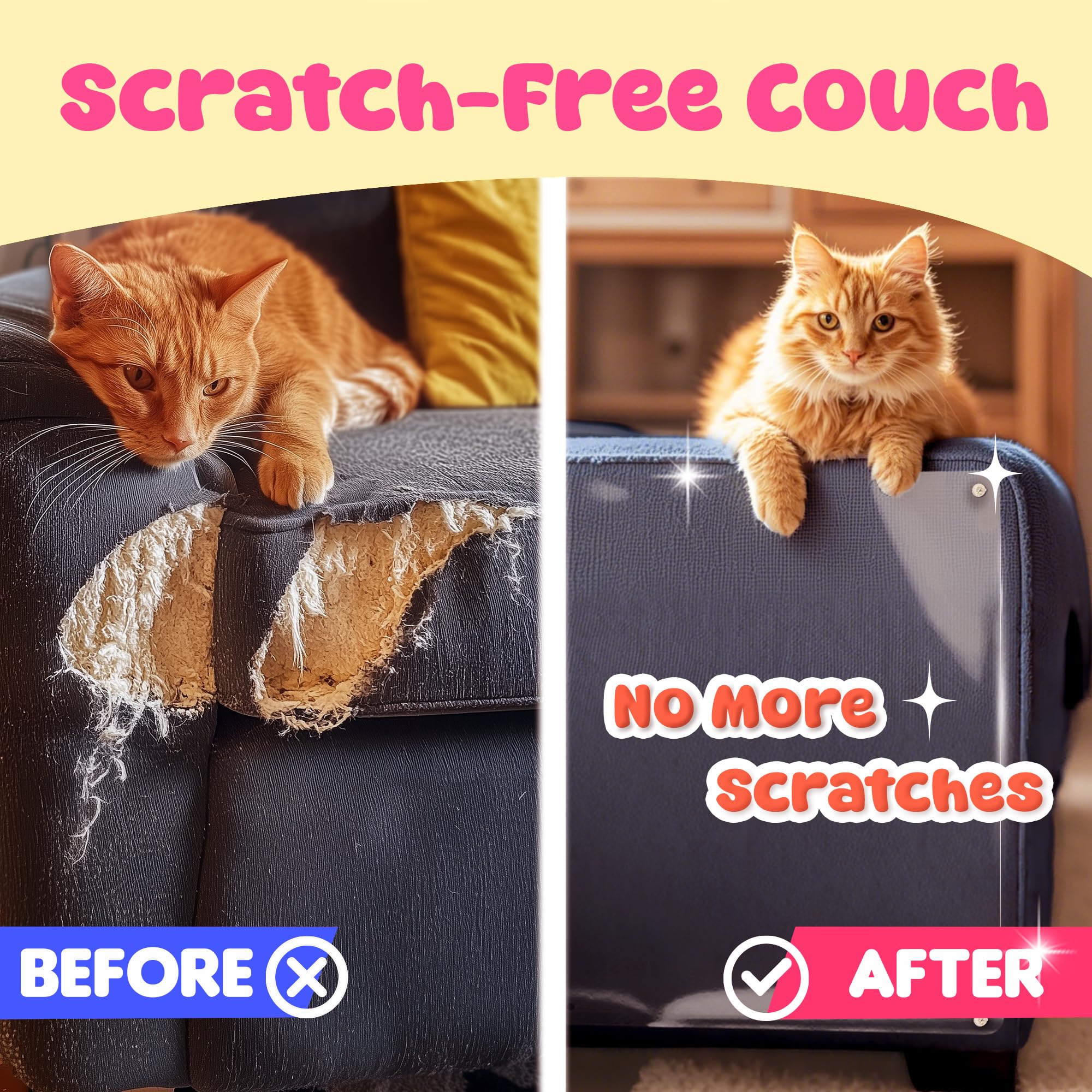 THLHKD cat scratch protector 0.15mm thickness closeup highlights durable, scratch-resistant barrier.