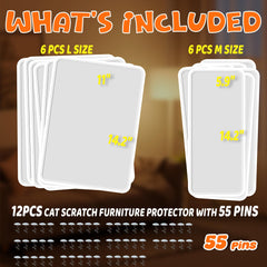 THLHKD cat scratch protector 4-hole pins provide secure attachment
