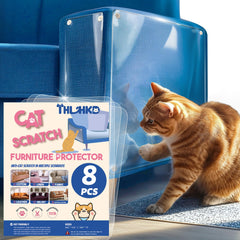 THLHKD cat scratch protector clear sheet front packaging shows transparent sofa protection.