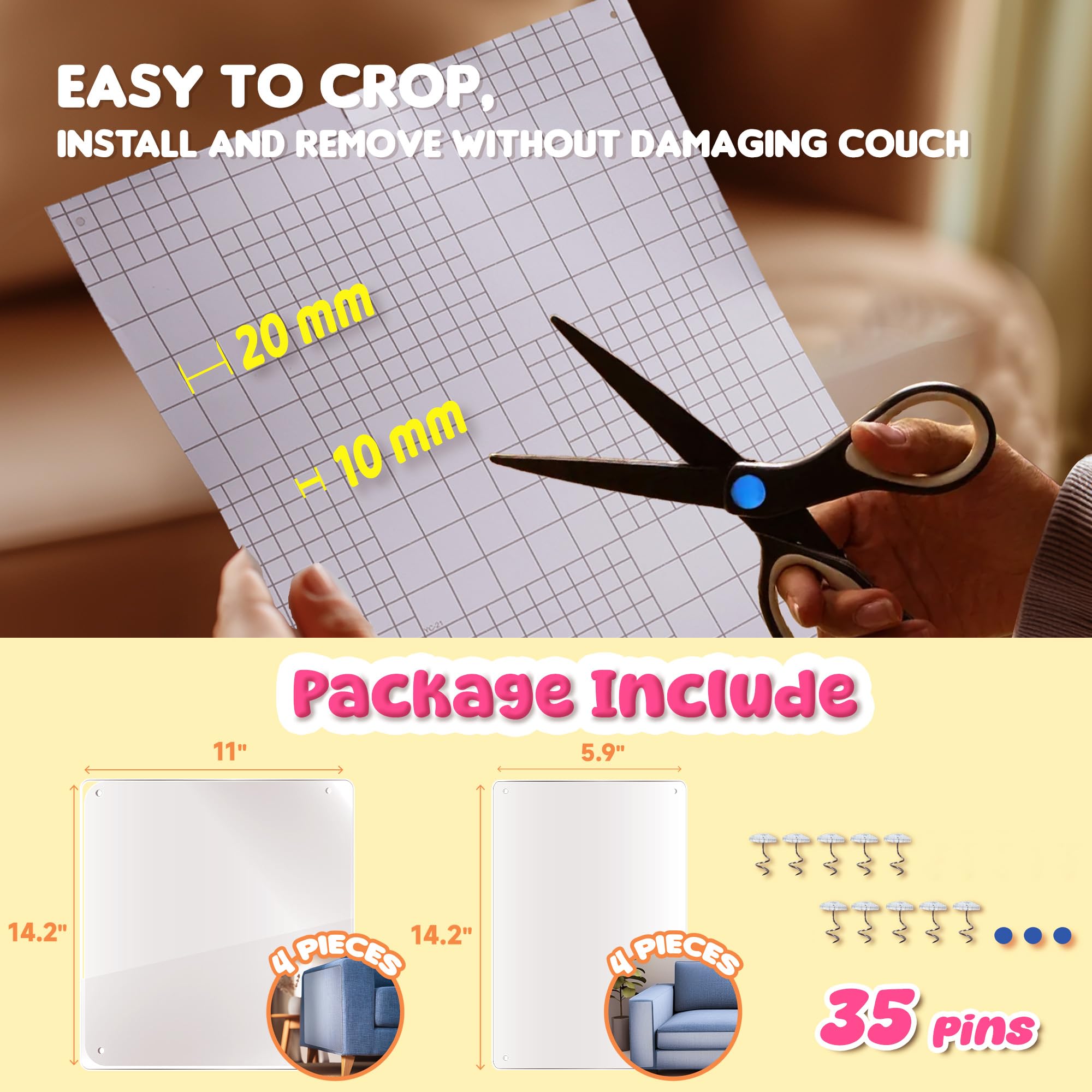 THLHKD cat scratch protector non-toxic vinyl emphasizes safe, pet-friendly material.