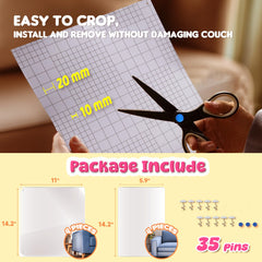 THLHKD cat scratch protector non-toxic vinyl emphasizes safe, pet-friendly material.