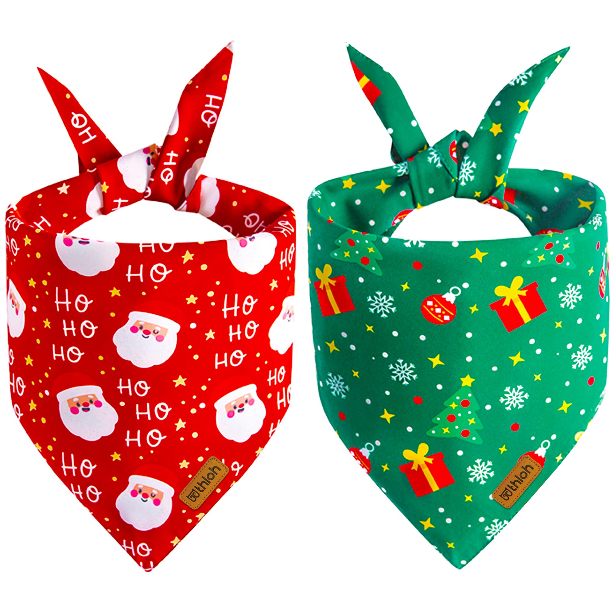 THLOH Christmas dog bandana Santa design ideal for festive photos