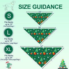 THLOH Christmas dog bandana tree design adds holiday stroll appeal